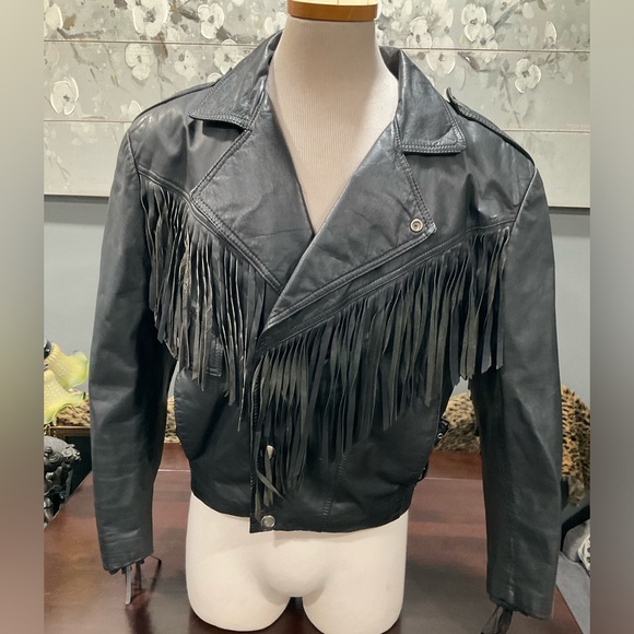 Chia Other - MENS‎ VINTAGE CHIA FRINGE LEATHER JACKET